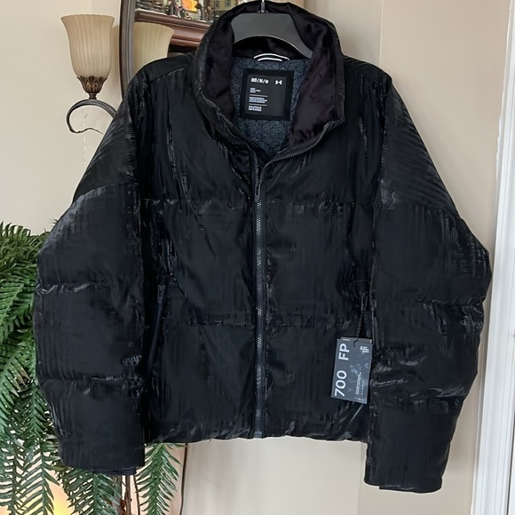 Brand New Under Armour Coldgear Infrared 700 FP Feather Down Black Zip Jacket - Picture 2 of 13